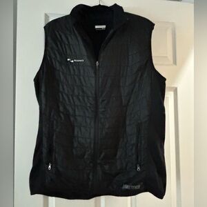 Marmot Black Quilted Logo Vest Mens XL
